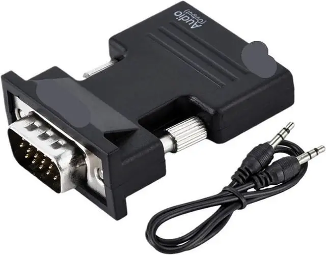 Main image of HD 1080P PC Computer HDMI-Compatible to Video Converter 3.5mm Ja-ck Female to Male Adapter for TV Box M>oni>tor