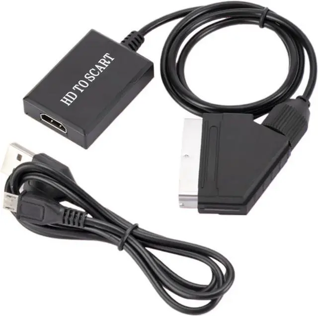 Main image of HD 1080P HDMI-Compatible to SCART Video Converter Adapter for HDTV DVD for Sky Box STB pl-UG and Play SCART to HD Converter(HD to SCART)