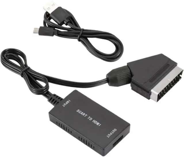 Alt view image 6 of 6 - HD 1080P HDMI-Compatible to SCART Video Converter Adapter for HDTV DVD for Sky Box STB pl-UG and Play SCART to HD Converter(HD to SCART)