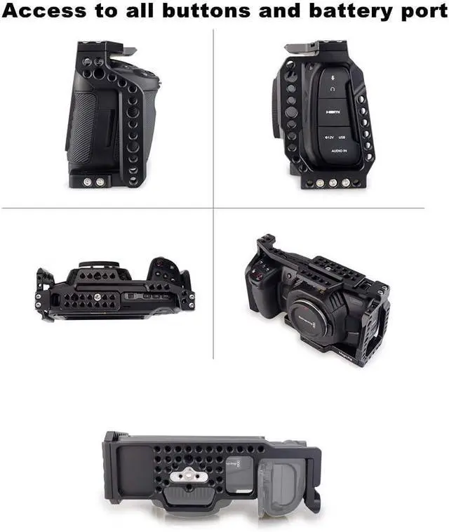 Alt view image 3 of 7 - MAGICIRG Cage for BMPCC 4K & 6K + MAGICRIG HDMI & USB-C Cable Clamp