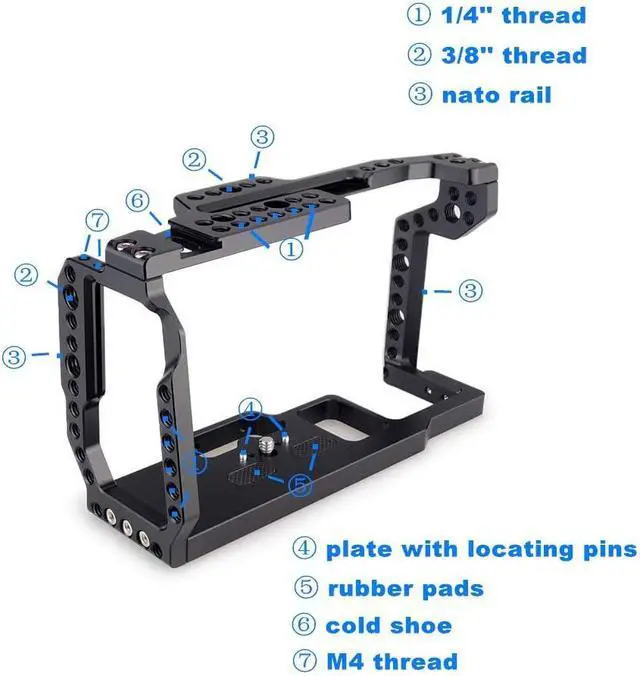 Alt view image 2 of 7 - MAGICIRG Cage for BMPCC 4K & 6K + MAGICRIG HDMI & USB-C Cable Clamp