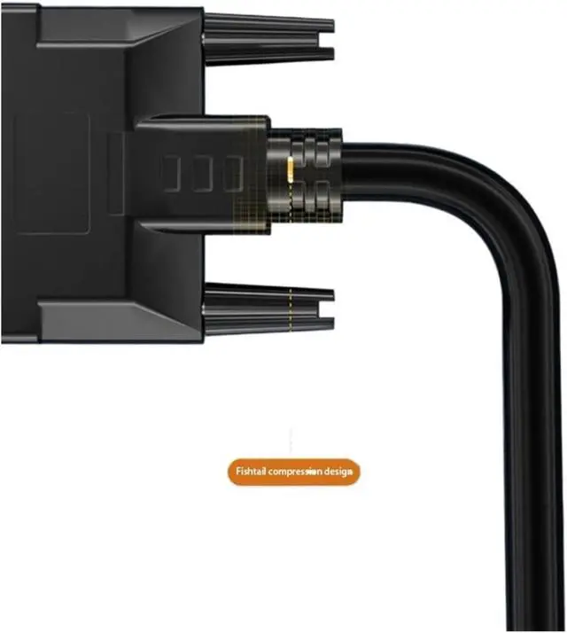 Alt view image 4 of 5 - Adapter Cable HDMI Input to Output Converter Plated pl-UG DVI to DVI Converter Cable for Computer M>oni>tor TV Projector(5M)