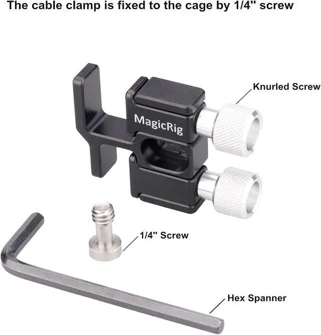 Alt view image 6 of 7 - MAGICIRG Cage for BMPCC 4K & 6K + MAGICRIG HDMI & USB-C Cable Clamp