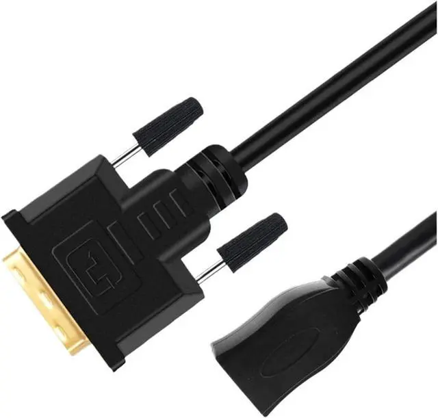 Alt view image 2 of 6 - Display DVI to HDMI Cable Male to Female High-Definition Adapter Cable Bidirectional Mutual Conversion Short Cable Hdmi to Dvi24