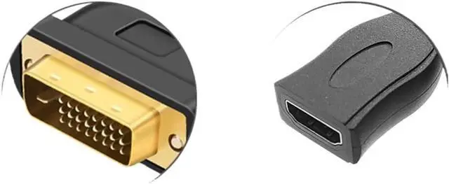 Alt view image 6 of 6 - Display DVI to HDMI Cable Male to Female High-Definition Adapter Cable Bidirectional Mutual Conversion Short Cable Hdmi to Dvi24