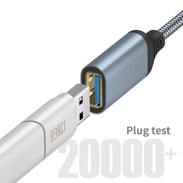 Alt view image 3 of 5 - High Speed USB 3/2.0 Extension Cable Type A Male to Female(1m,Black)
