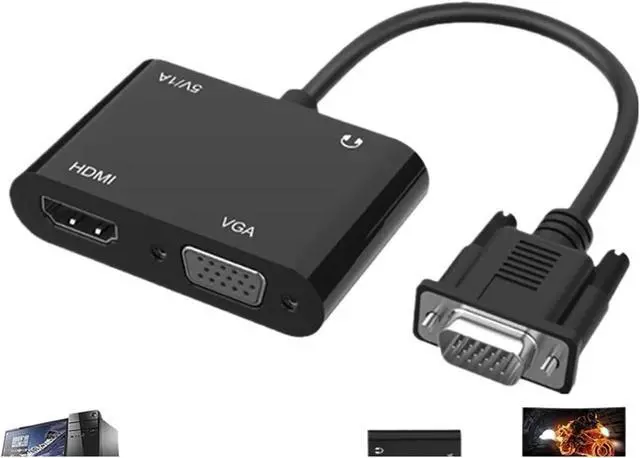 Alt view image 2 of 5 - GRWIBEOU to HDMI Adapter, 1080P Splitter 1 in 2 Output for Computers Desktops Laptops Computers Monitors Projectors