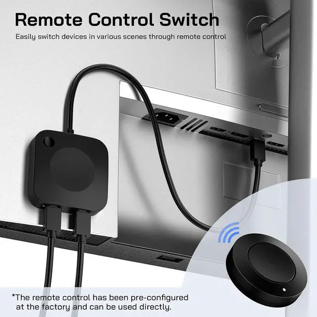 Alt view image 7 of 7 - Caniifoto 20Gbps USB C Switch for 2 Computers, USBC Switcher Support 8K@60Hz 4K@120Hz Video/20Gbps Data Transfer/140W Charging, Compatible with USB-C/Thunderbolt 4 Device, 2 USB-C Cables Included