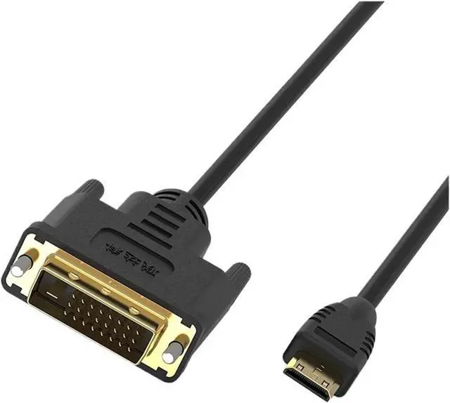 Alt view image 5 of 5 - HDMI to DVI Camera Host Video Card Display Screen Converter Motorcycle Electronic Accessories Video Cable Adapter(Black+0.25 m)