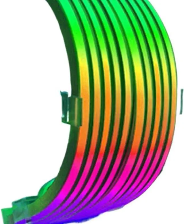 Alt view image 4 of 5 - KUNSR 5V ARGB Motherboard Cable 8Pin 24Pin PSU RGB Cable Extensions Flexible L*/ED Strip Light DIY Kit for Computer Power Supply(X12)