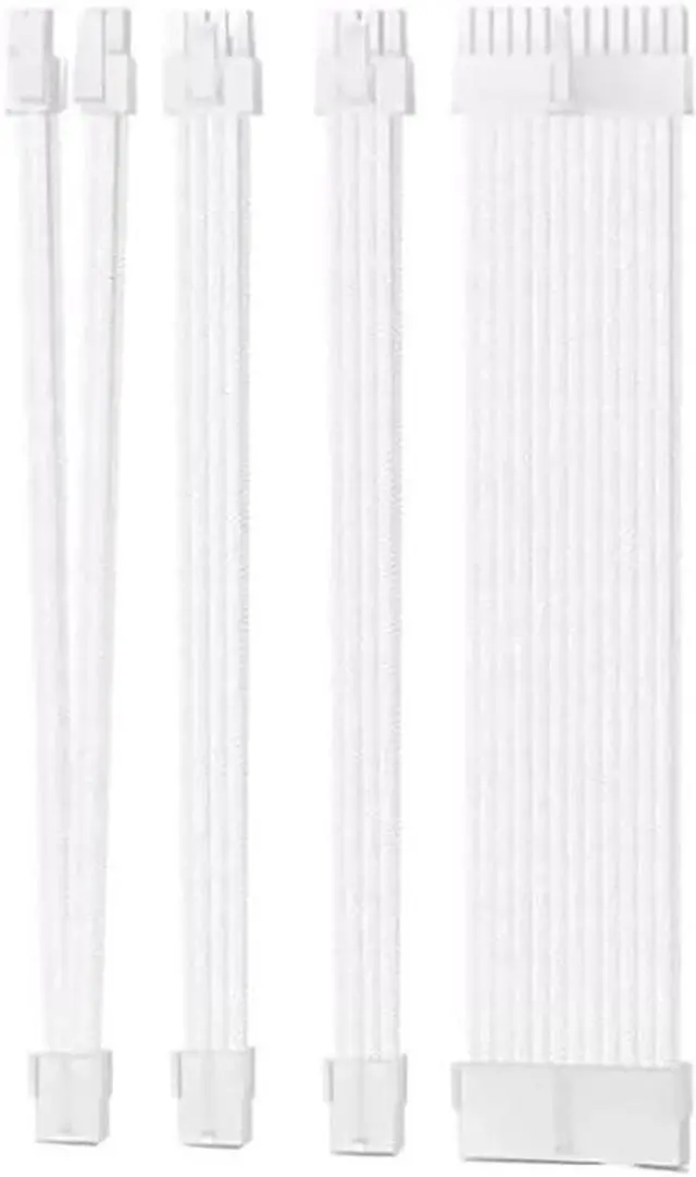 Main image of KUNSR PSU ATX Extension Cable Nylon Braided 8pin Cord 24-pin Motherboard Extension for Computer PC Case Power Cable Kit(A4)