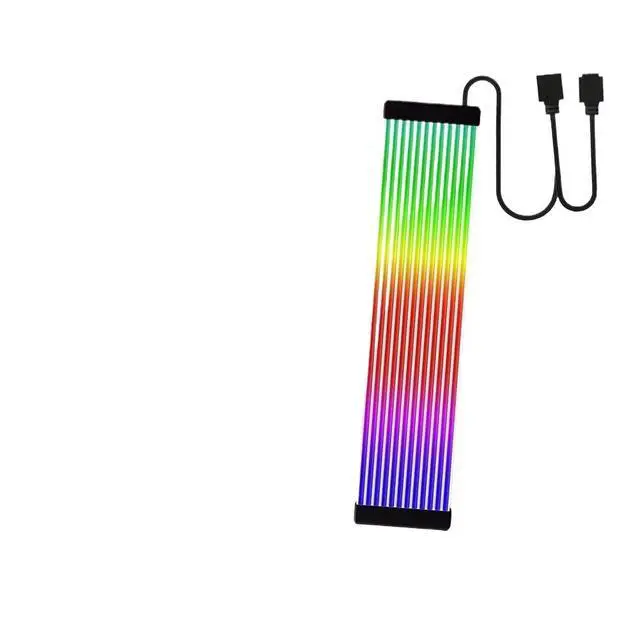 Alt view image 2 of 6 - KUNSR 5V 3Pin ARGB Sync PC Cables 8/24PIN Motherboard Power Extension Cable Flexible L*/ED Strip Light DIY Kit for Computer Power Supply(X12)