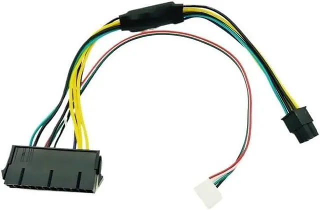 Alt view image 4 of 4 - KUNSR ATX 24pin to Motherboard 2-Ports 6pin Adapter PSU Power Supply Cable Cord