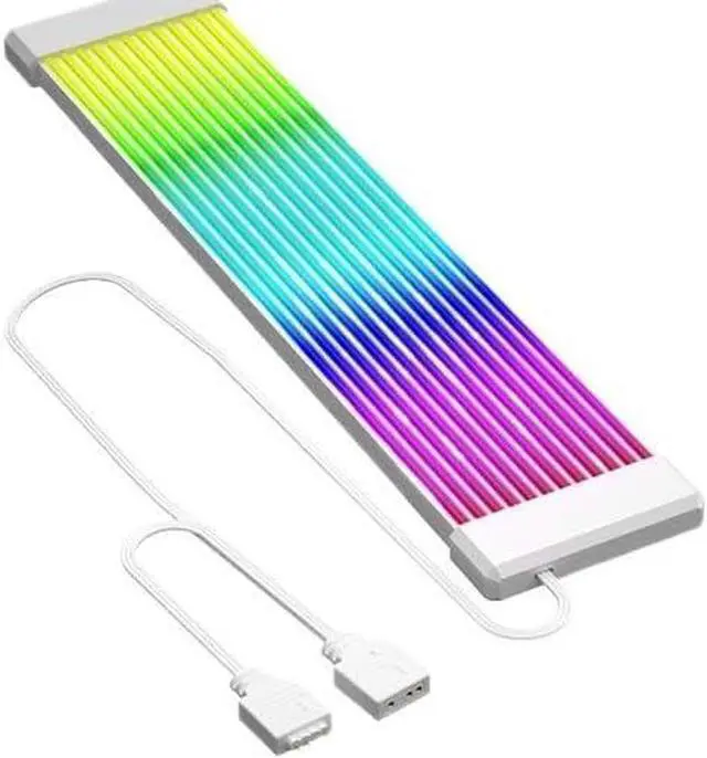 Alt view image 2 of 5 - KUNSR 5V ARGB Motherboard Cable 24Pin PSU RGB Cable Extensions Flexible L*/ED Strip Light DIY Kit for Computer Power Supply(X12)