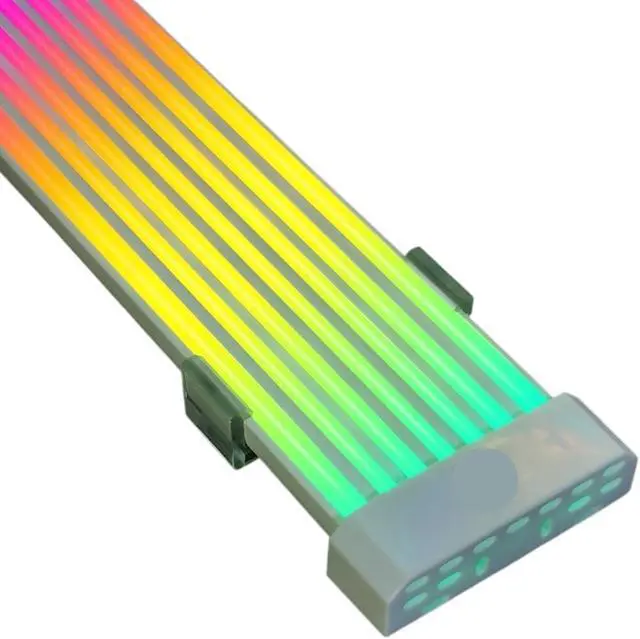Alt view image 6 of 6 - KUNSR ARGB Light Strip for 24PIN Motherboard Power Extension Cable Flexible L*/ED Strip Light DIY Kit(1pc C200EX Black)