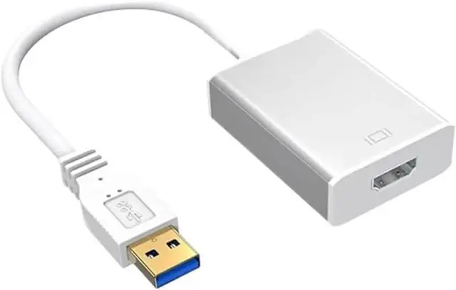 Alt view image 3 of 3 - USB to HDMI Adapter, USB Adapter Cable USB 3.0 to HD Multimedia Interface 1080P Converter High Speed for PC(Black)