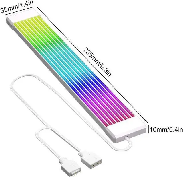 Alt view image 5 of 5 - KUNSR 5V ARGB Motherboard Cable 24Pin PSU RGB Cable Extensions Flexible L*/ED Strip Light DIY Kit for Computer Power Supply(X12)