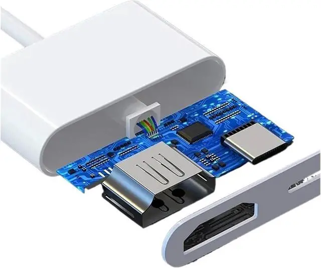 Alt view image 3 of 3 - 8Pin Port to HDMI Adapter 1080P Screen Converter Compatible Lighting to HDMI Splitter for TV Monitors Projector(No Power Needed)