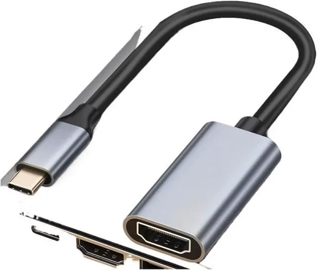 Alt view image 2 of 4 - USB C HDMI Cable TY>pe C to HDMI 4K Adapter USB C USB 3.1 Male to HDTV Female Converter Cable for Tablet TV Pro(Aluminum)