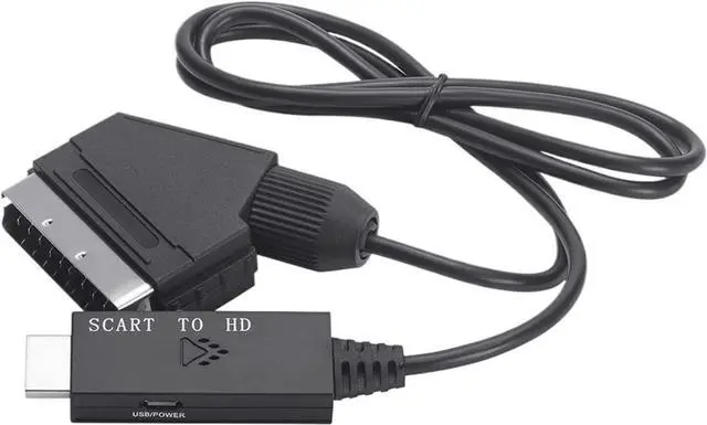Alt view image 2 of 6 - 1080P SCART to HDMI Video Converter Adapter Cable Male to Male SCART Input to HDMI Output for HDTV Sky Box STB pl-UG Play(2PCS)
