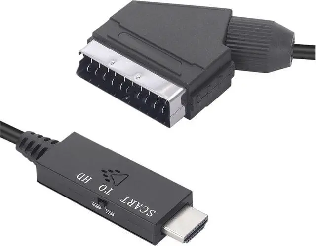 Alt view image 6 of 6 - 1080P SCART to HDMI Video Converter Adapter Cable Male to Male SCART Input to HDMI Output for HDTV Sky Box STB pl-UG Play(2PCS)