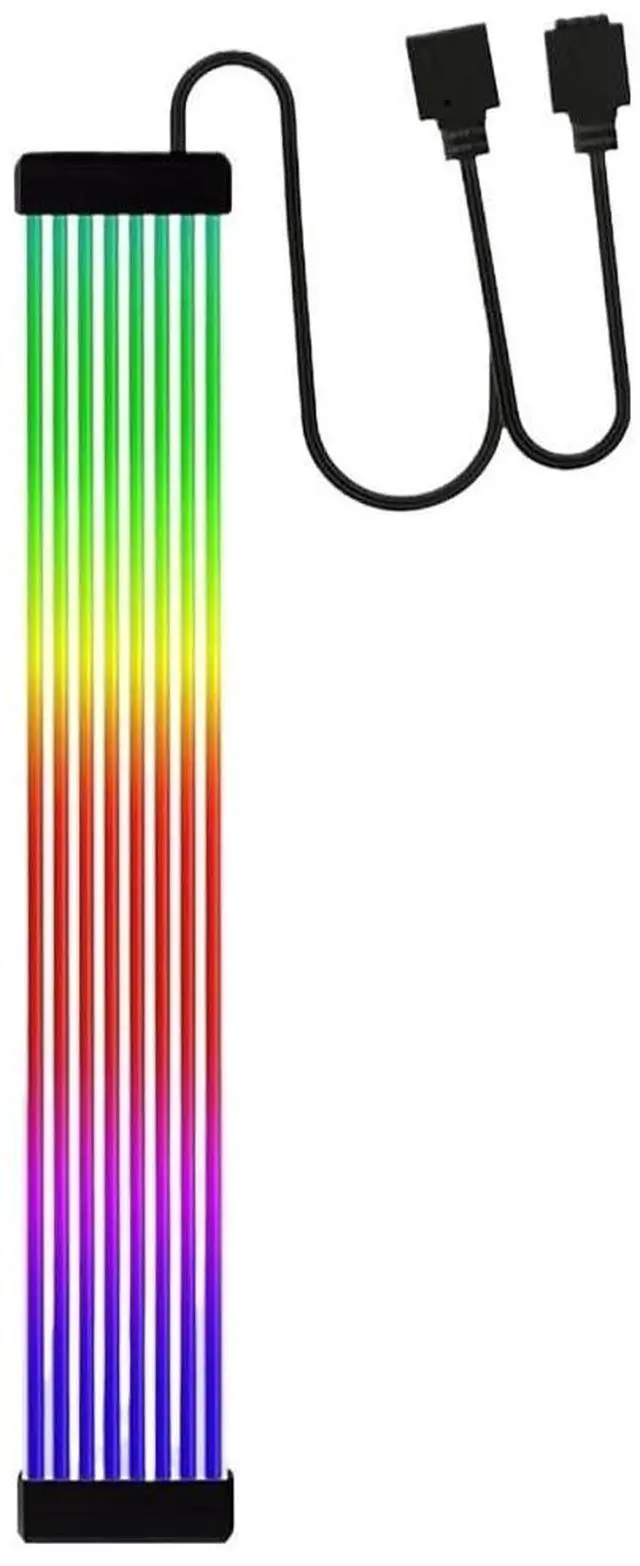 Main image of KUNSR Versatile 5V RGB L*/ED Light Strip Bar 8/24PIN Motherboard Power Extension Cable PC RGB GPU Cable for Computer Power Supply(Orange)