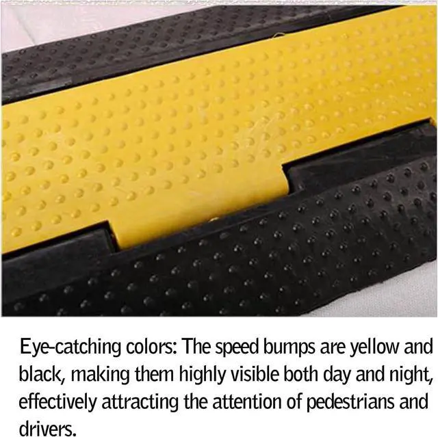 Alt view image 4 of 7 - Rubber Heavy Duty Speed Bumps 3 Channel Cable Protectors Large Modular Cable and Wire Protection Covers
