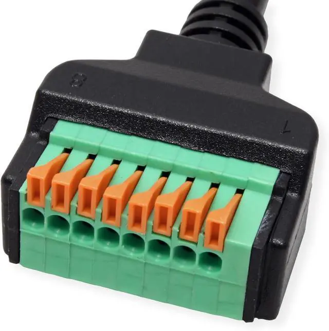 Alt view image 2 of 3 - ROLINE RJ45 Female to Terminal Block Cable Adapter (Push Buttons) 30cm
