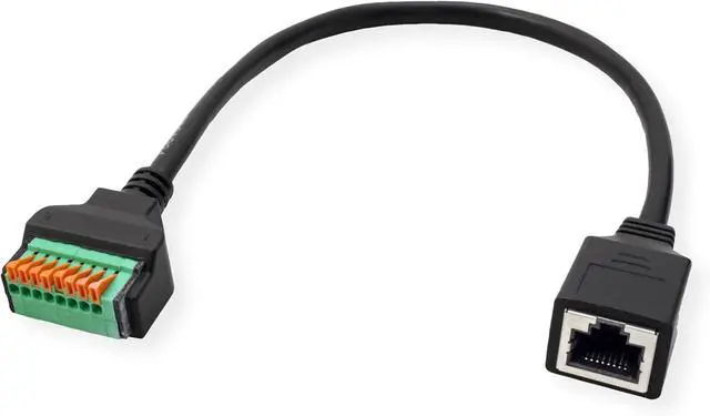Alt view image 3 of 3 - ROLINE RJ45 Female to Terminal Block Cable Adapter (Push Buttons) 30cm