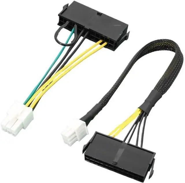 Alt view image 6 of 6 - KUNSR ATX PSU 24 Pin to Motherboards 6Pin for Mainboard Power Supply Cable Female to Male Converter Cord Wire(A)