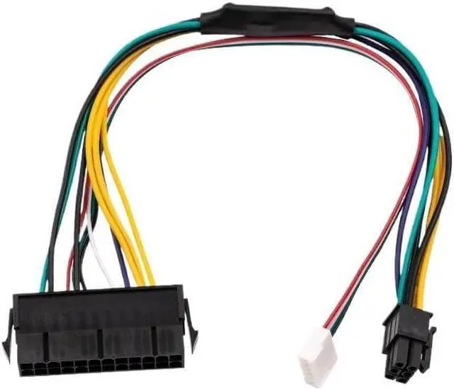 Main image of KUNSR ATX 24pin to Motherboard 2-Ports 6pin Adapter PSU Power Supply Cable Cord