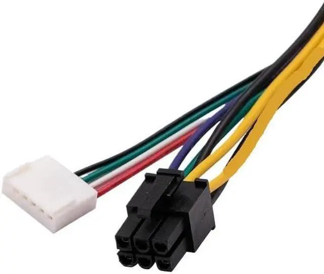 Alt view image 5 of 6 - KUNSR ATX 24pin to Motherboard 2-Ports 6pin Adapter PSU Power Supply Cable Cord