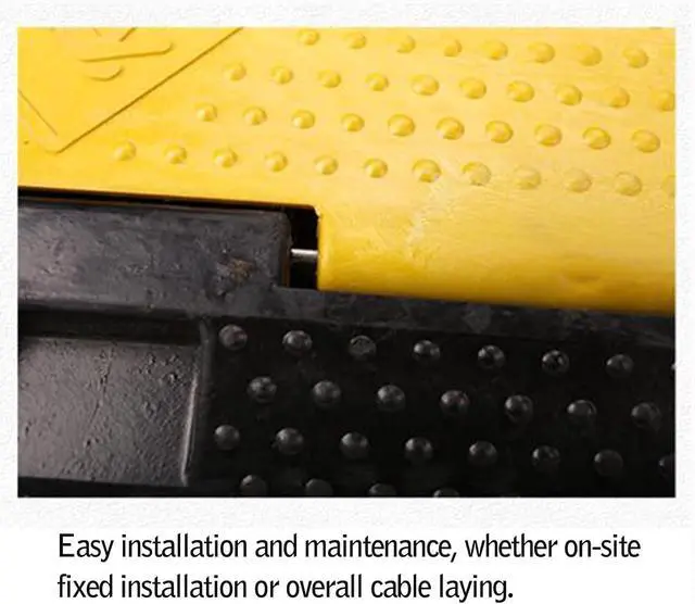 Alt view image 5 of 7 - Rubber Heavy Duty Speed Bumps 3 Channel Cable Protectors Large Modular Cable and Wire Protection Covers