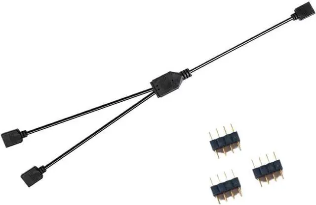 Main image of KUNSR ARGB Splitter Cable 5V 3Pin and 12V 4Pin RGB Extension Cable(12V 4Pin)
