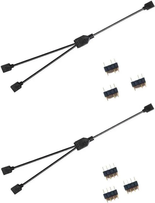 Alt view image 2 of 4 - KUNSR ARGB Splitter Cable 5V 3Pin and 12V 4Pin RGB Extension Cable(12V 4Pin)
