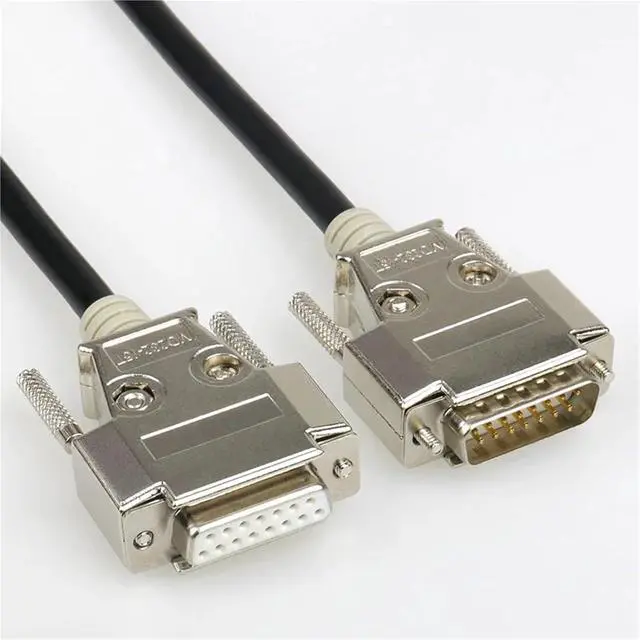 Alt view image 2 of 4 - DB15 Cable DB 15 Pin Two Rows Connectors DB15 Data Cable Male to Male Male to Female Female to Female 1.5m 2m 3m 5m 8m 26AWG(5M,Male to Female)