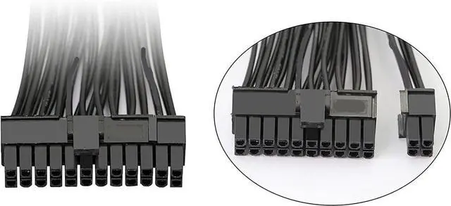 Alt view image 4 of 6 - KUNSR PSU Power Supply 24 pin Motherboard Splitter Cable ATX Motherboard Extension Cable PSU Female to Male Y Adapter Cable(1PCS)
