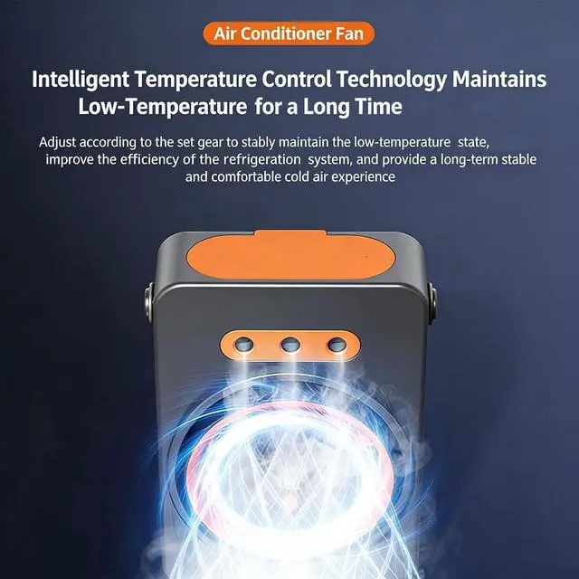 Alt view image 7 of 7 - Rechargeable USB Desk Fan with 2000mAh Battery 160ML Water Capacity and Low Design Fan