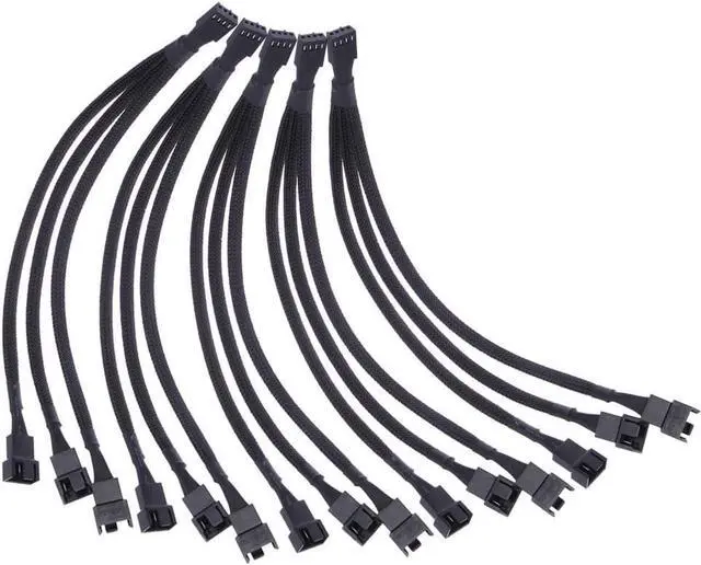 Main image of KUNSR 4 Pin Extension Cable Motherboard Office 1 to 3 Ways Splitter Sleeved Connector CPU PWM Fan Practical Accessories Tinned Copper(5 PCS)