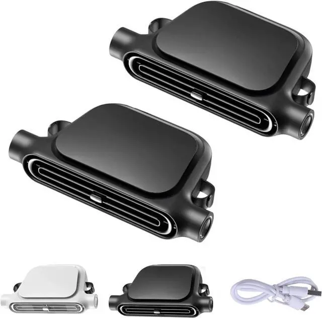 Main image of Car Seat Cooling Fan, 2026 Upgrade Rechargeable Car Seat Fan with Seatback Cooling Airflow, 3-speed Quiet USB Car Fans for Backseat for Kids, Pets, Camping & Travel (2PCS-Black)