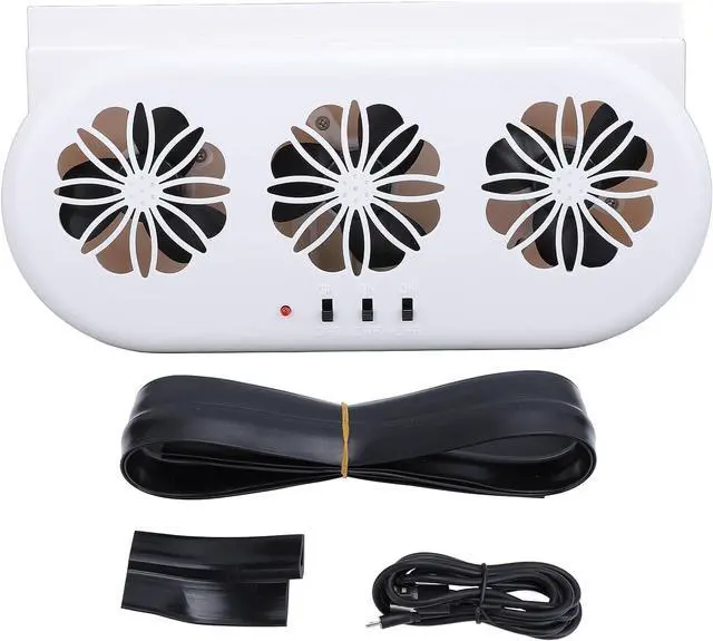Alt view image 6 of 7 - Car Air Vent Cooling Fan, USB Plug for Quick Cooling and Smoke Purification in SUV, 3 Outlet ABS Design, Size