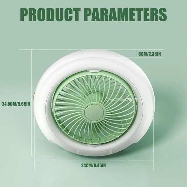 Alt view image 5 of 7 - Portable USB Rechargeable Ceiling Fan With 3 Wind Modes Outdoor Wall Mounted Small Fan For Bedroom and Living Room