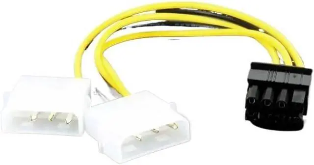Alt view image 2 of 6 - KUNSR Male to 4Pin Female Video Card Power Cord 8 Pin PCI to 4 Pin Graphics Card Power Cable