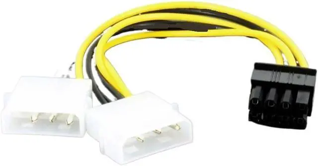Alt view image 5 of 6 - KUNSR Male to 4Pin Female Video Card Power Cord 8 Pin PCI to 4 Pin Graphics Card Power Cable