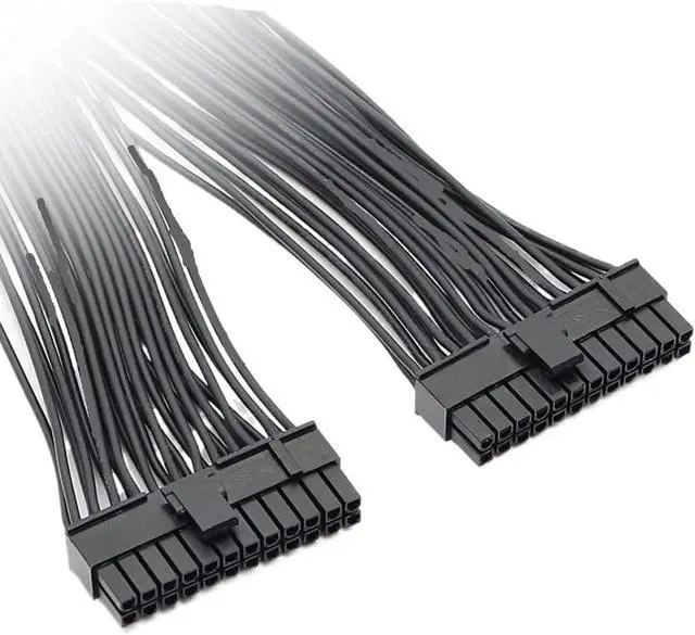Alt view image 2 of 6 - KUNSR PSU Power Supply 24 pin ATX Motherboard Splitter Cable ATX Motherboard Extension Cable PSU Female to Male Y Adapter Cable(2PCS)