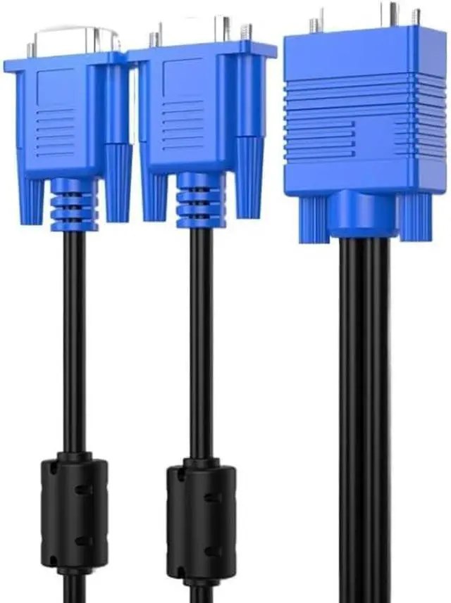 Alt view image 2 of 3 - KUNSR Distributor 1 Port Divided Into 2 Ports Computer Synchronous Display Projector Connection Cable HD Video Extender
