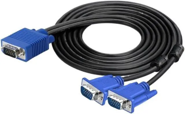 Alt view image 3 of 3 - KUNSR Distributor 1 Port Divided Into 2 Ports Computer Synchronous Display Projector Connection Cable HD Video Extender