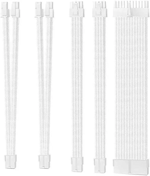 Alt view image 4 of 5 - KUNSR PSU ATX 24Pin Extension Cable Nylon Braided 8-pin 6+2pin Cord 8P 4+4Pin Motherboard for Computer PC Case Power Module 30CM