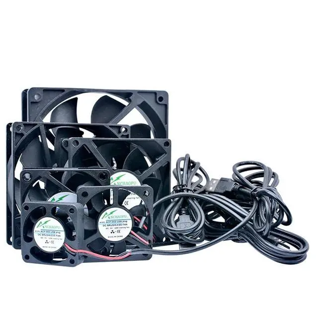 Main image of 1PCS 40mm 50mm 60mm 70mm 80mm 92mm 120mm DC5V USB Connector Quiet Cooling Fan for DIY Cooling Router Game TV Box Power Supply(40x40x10mm Sleeve)