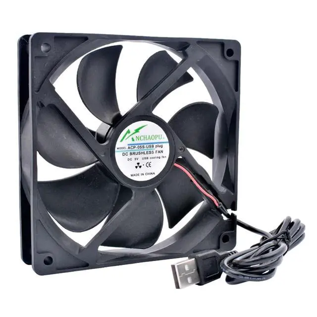 Alt view image 6 of 7 - 1PCS 40mm 50mm 60mm 70mm 80mm 92mm 120mm DC5V USB Connector Quiet Cooling Fan for DIY Cooling Router Game TV Box Power Supply(40x40x10mm Sleeve)